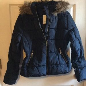 Navy Puffer Jacket - NEW WITH TAGS